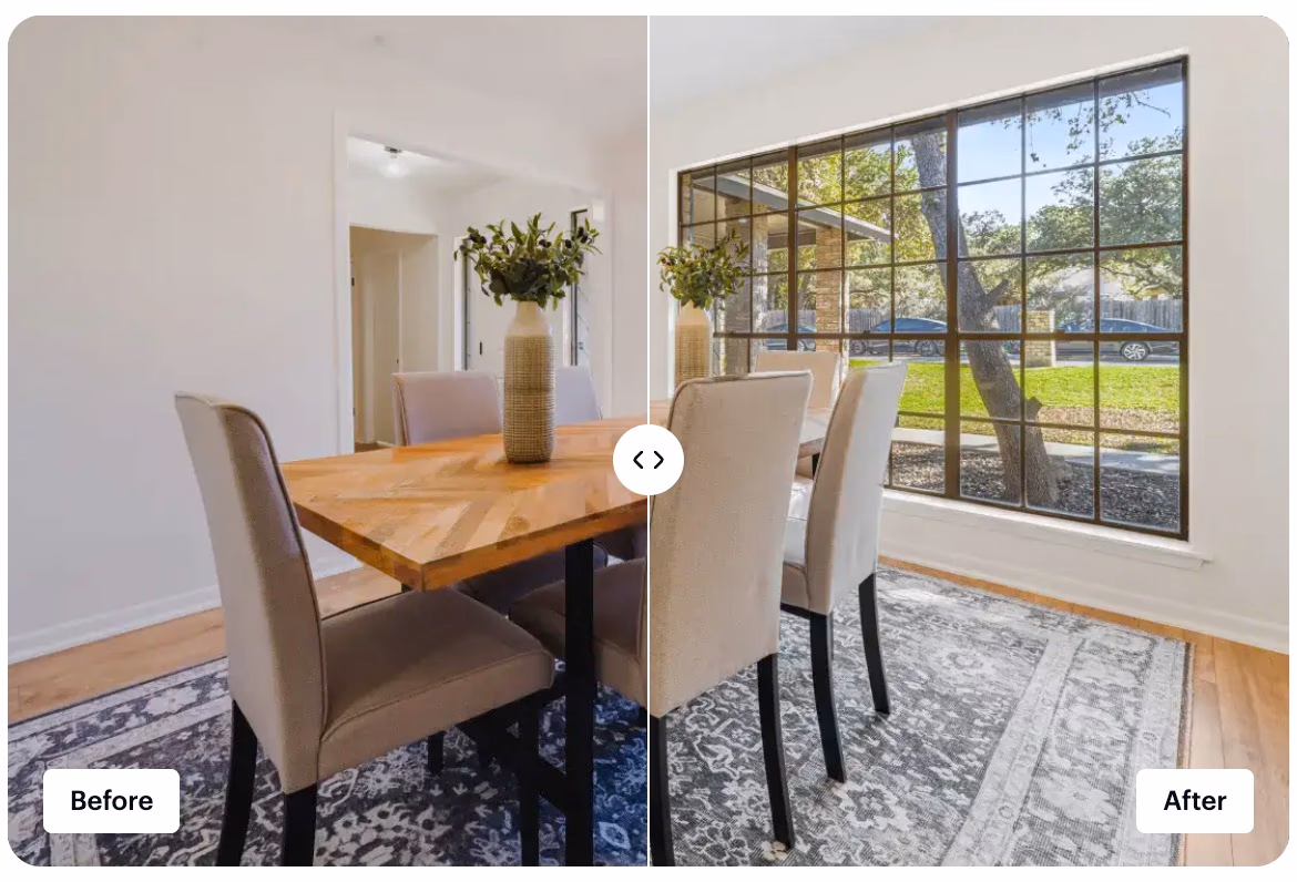 Imagen handles common real estate photography editing tasks