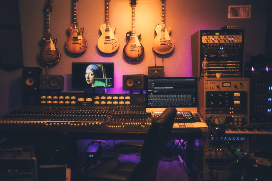 AI music production interface